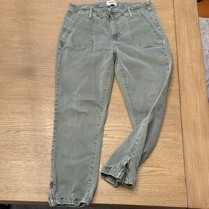 PAIGE Olive Utility Ankle Jeans